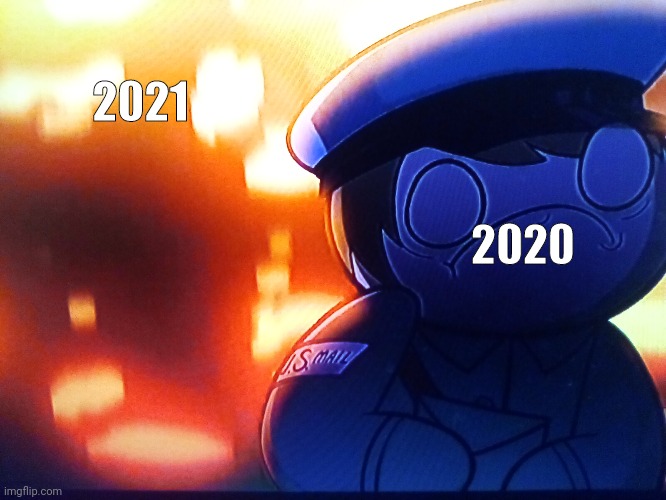 OHHHH WHAT *screaming intensifies* | 2021; 2020 | image tagged in good person explosion behind mailman | made w/ Imgflip meme maker