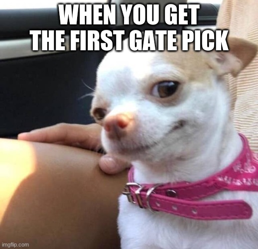 Motocross race | WHEN YOU GET THE FIRST GATE PICK | image tagged in motocross,funny | made w/ Imgflip meme maker