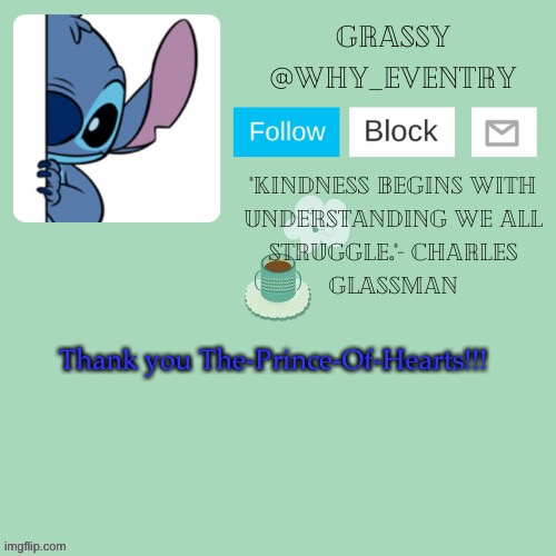 “ | Thank you The-Prince-Of-Hearts!!! | image tagged in another template made by the-prince-of-hearts | made w/ Imgflip meme maker