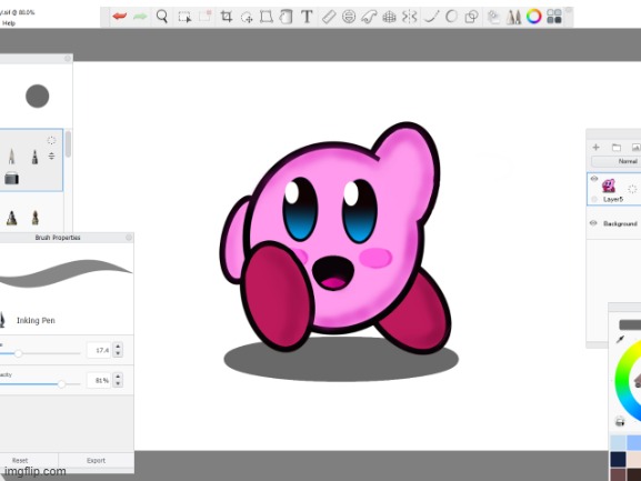 On a scale of 1-10 how do you like my kirby drawing? :) | image tagged in kirby,drawing | made w/ Imgflip meme maker