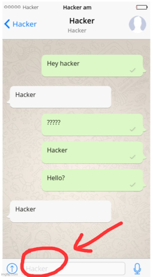 When the only thing you can chat is ¨Hacker¨ | image tagged in hacker,text,oof | made w/ Imgflip meme maker