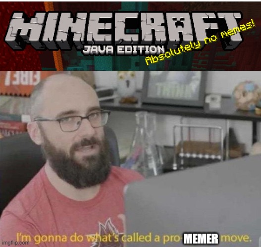 HA | MEMER | image tagged in pro gamer move,minecraft | made w/ Imgflip meme maker