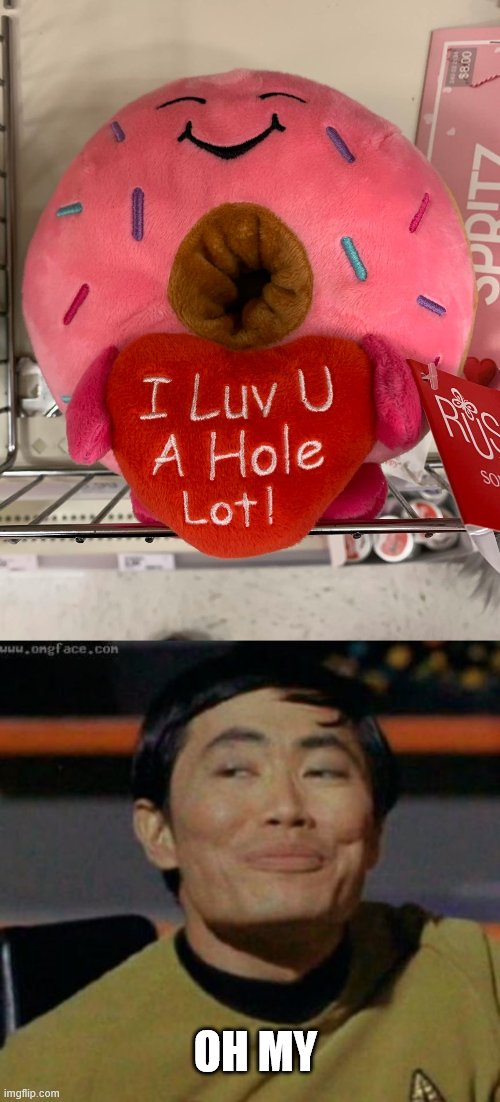OH MY | image tagged in sulu,hole,oh my | made w/ Imgflip meme maker