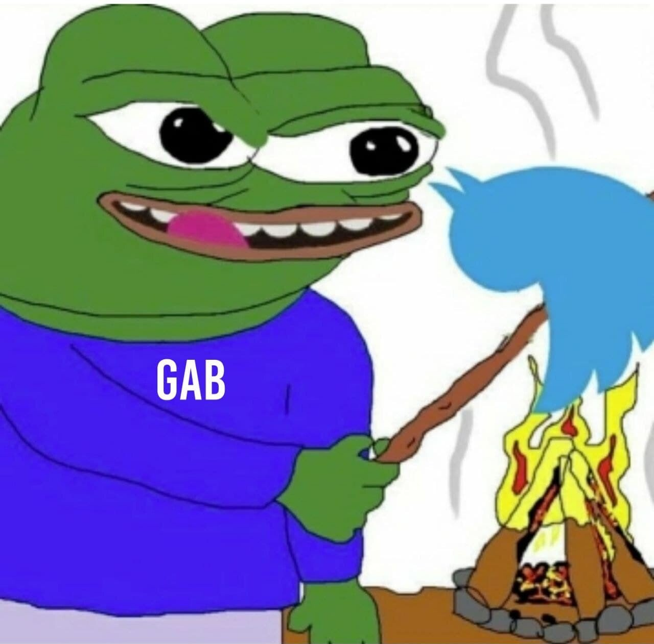 Gab roasting Twitter Blank Meme Template