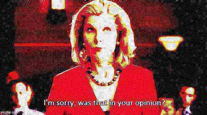 Diane Lockhart I’m sorry was that in your opinion deep-fried 1 Blank Meme Template
