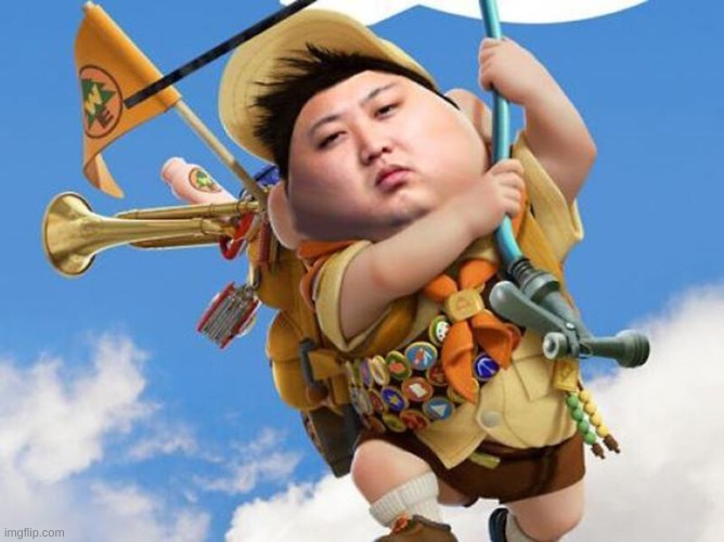 rare image of kim jong un in his scout years | image tagged in memes,funny,kim jong un,north korea,lmao,lol | made w/ Imgflip meme maker