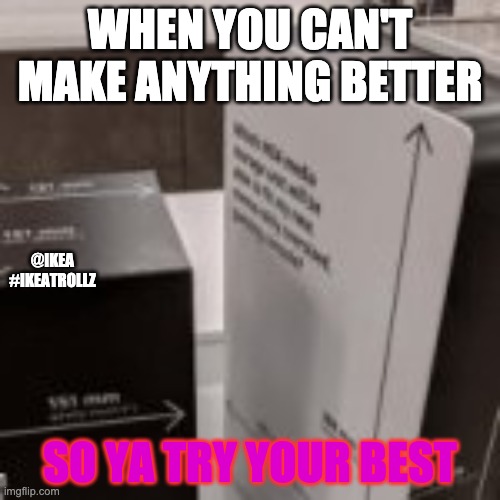 Ikea trolls with their BEST EFFORT CABINETS, it be everyday bro! | WHEN YOU CAN'T MAKE ANYTHING BETTER; @IKEA #IKEATROLLZ; SO YA TRY YOUR BEST | image tagged in ps5,xbox,troll,ikea,pineapple pizza,dank memes | made w/ Imgflip meme maker