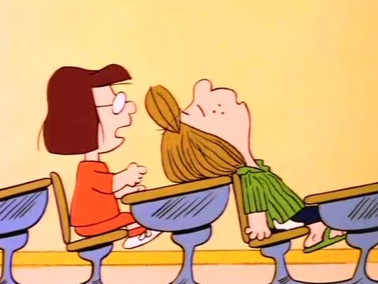 Marcie and Peppermint Patty Peanuts Blank Meme Template