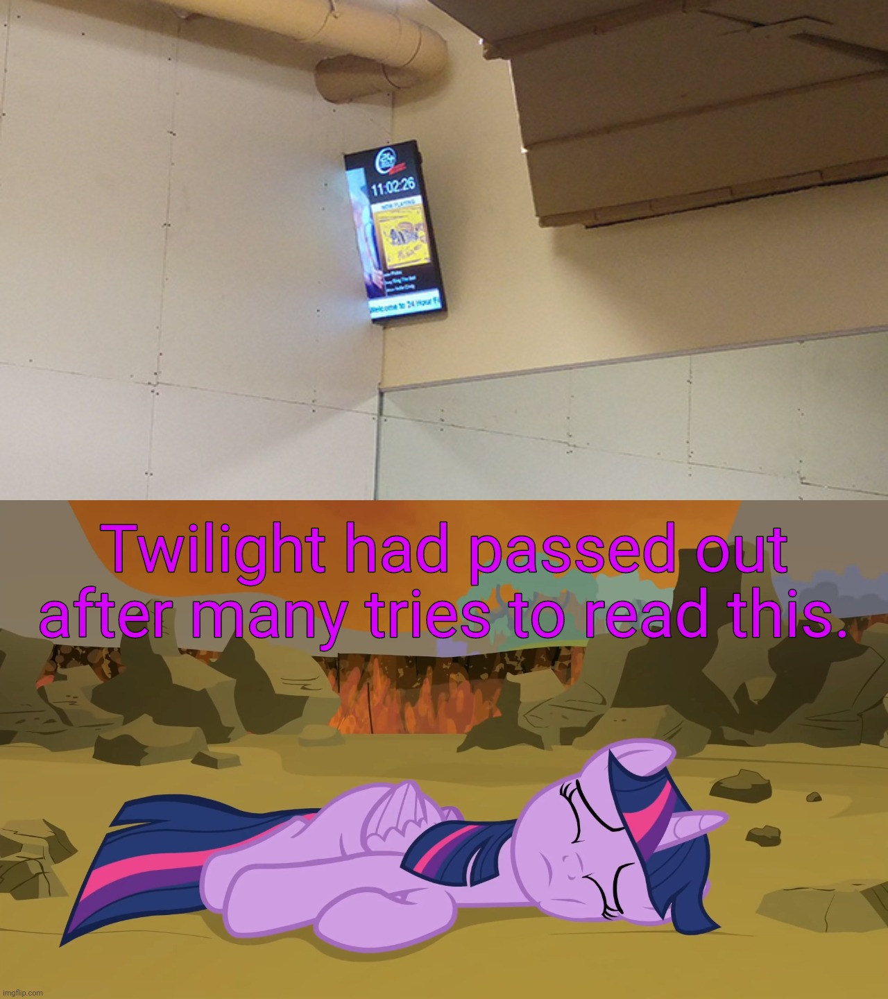 Uhh, What the heck?! | image tagged in twilight had passed out after many tries to read this,you had one job | made w/ Imgflip meme maker