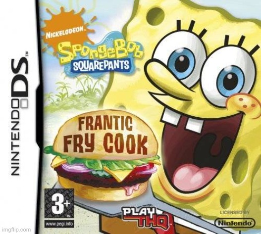 Spongebob Squarepants Krabby Patty! | image tagged in frantic fry cook | made w/ Imgflip meme maker