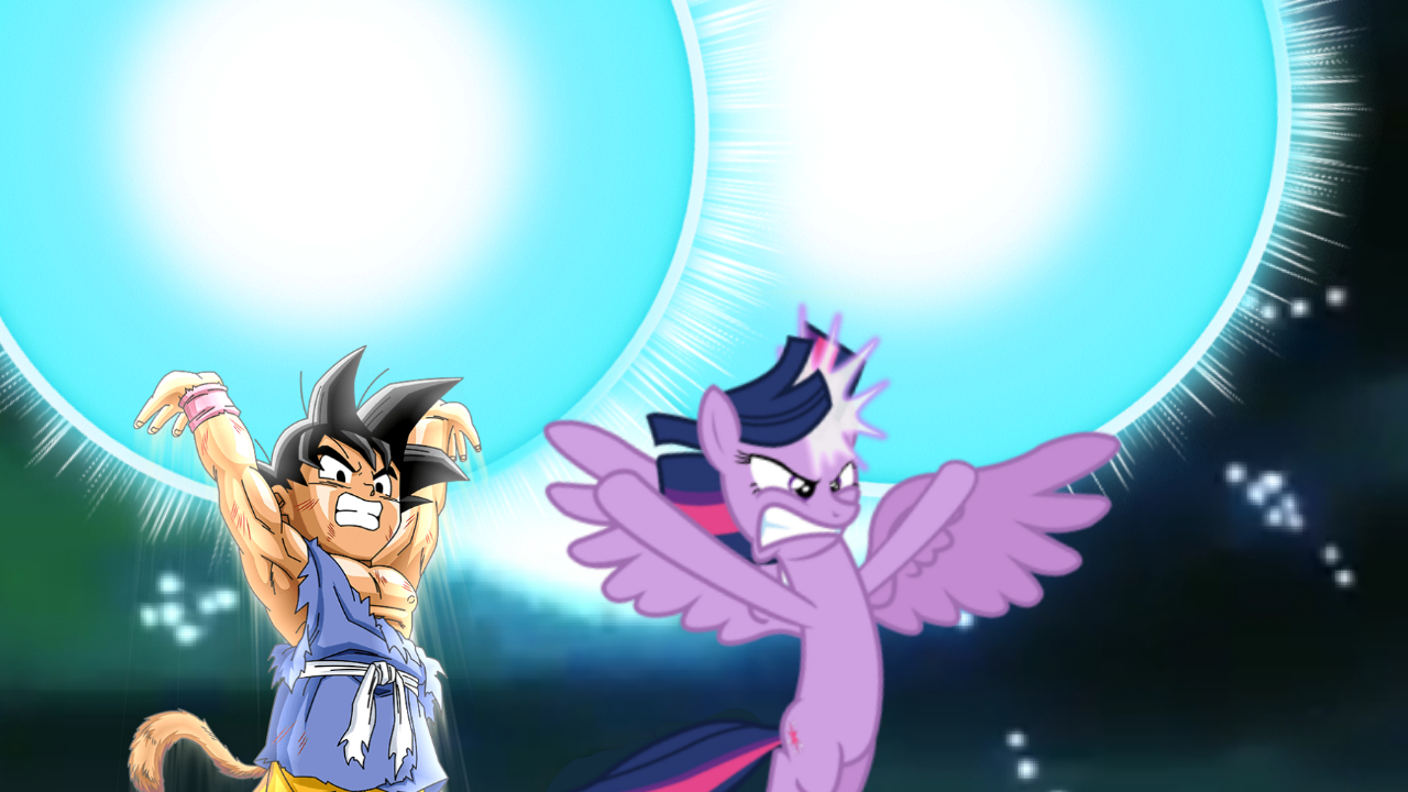 High Quality Double Spirit Bomb (DBZ & MLP) Blank Meme Template