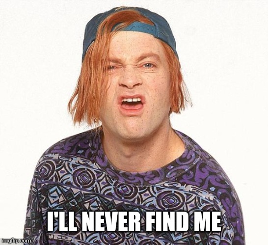 Kevin the teenager | I'LL NEVER FIND ME | image tagged in kevin the teenager | made w/ Imgflip meme maker