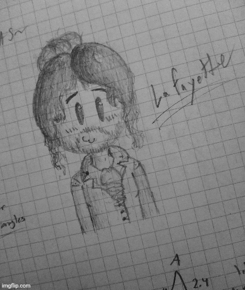 Quick sketch I made in math class cause I was bored :D | image tagged in lafayette,princevince64 | made w/ Imgflip meme maker