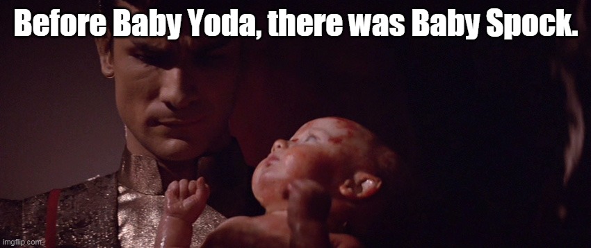 Baby Spock | Before Baby Yoda, there was Baby Spock. | image tagged in baby spock,star trek,mr spock,spock,memes | made w/ Imgflip meme maker