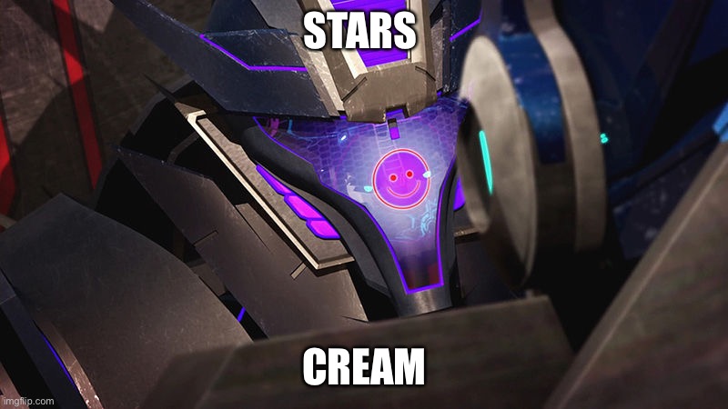 Smiley-Wave | STARS; CREAM | image tagged in smiley-wave,transformers prime,tfp,soundwave | made w/ Imgflip meme maker