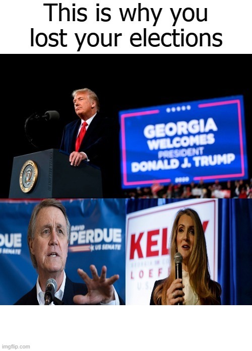 David Perdue And Kelly Loeffler This Is Why You Lost | image tagged in david perdue and kelly loeffler this is why you lost | made w/ Imgflip meme maker