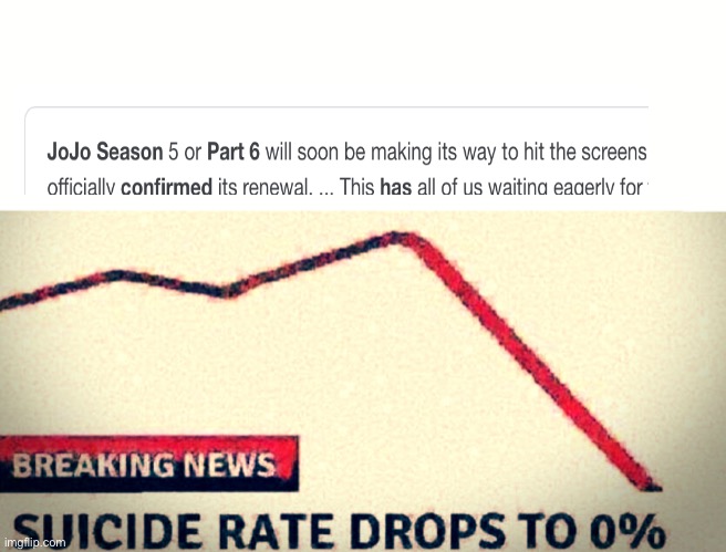 SUICIDE RATE DROPS TO 0% | image tagged in suicide rate drops to 0 | made w/ Imgflip meme maker