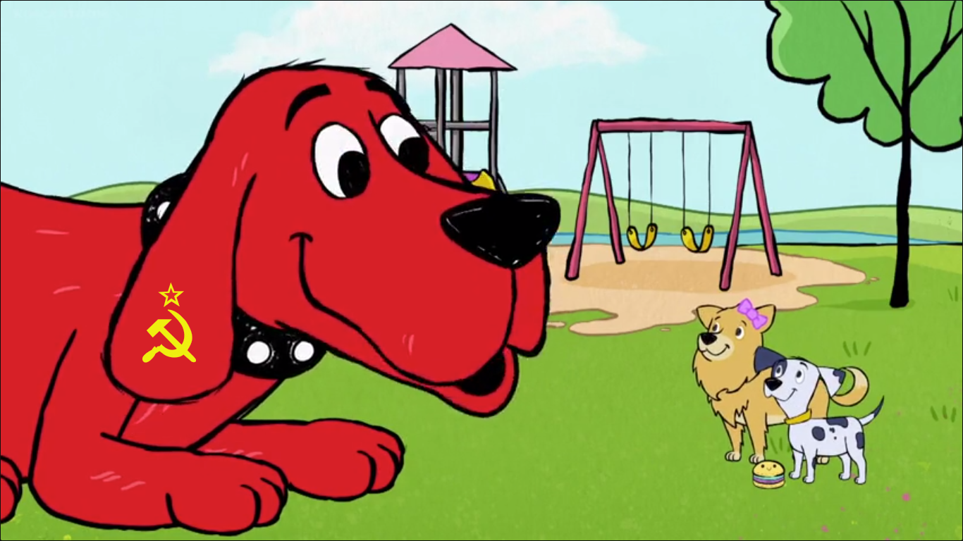 High Quality Clifford the big Red dog Blank Meme Template