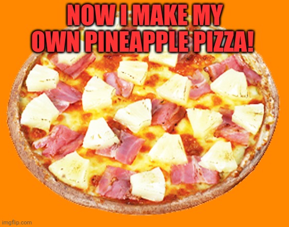 NOW I MAKE MY OWN PINEAPPLE PIZZA! | made w/ Imgflip meme maker