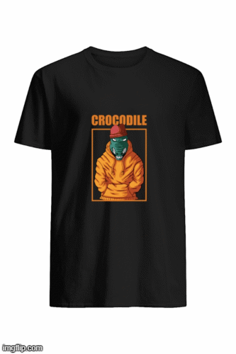 crocodile: be careful I snap t-shirt | image tagged in gifs,animals,crocodile,t-shirt,funny memes | made w/ Imgflip images-to-gif maker