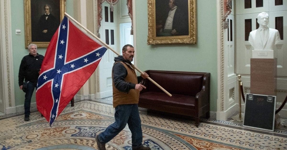 Confederate Flag in the Capitol Blank Meme Template