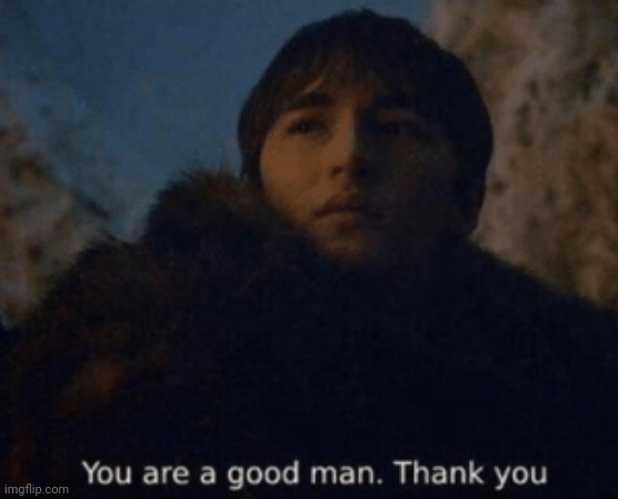 You are a good man. Thank you | image tagged in you are a good man thank you | made w/ Imgflip meme maker