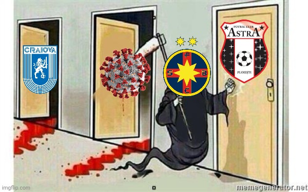 Echipa FCSB revine in Forta! | image tagged in grim reaper knocking door,steaua,fcsb | made w/ Imgflip meme maker