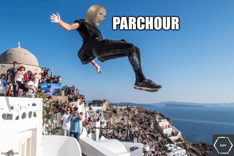Meme Man’s Parkour | image tagged in meme man s parkour | made w/ Imgflip meme maker