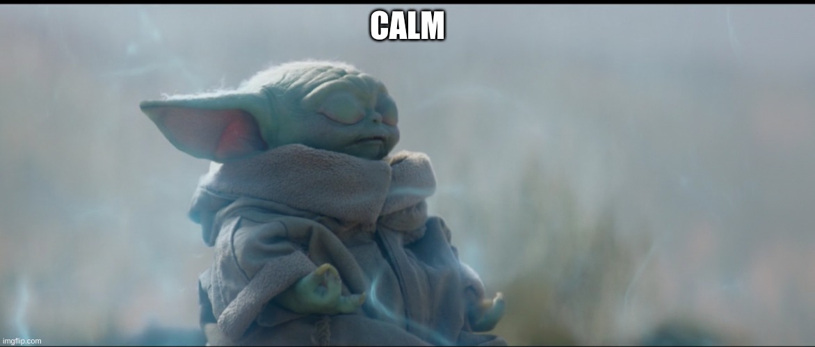 Grogu Baby Yoda Meditating | CALM | image tagged in grogu baby yoda meditating | made w/ Imgflip meme maker