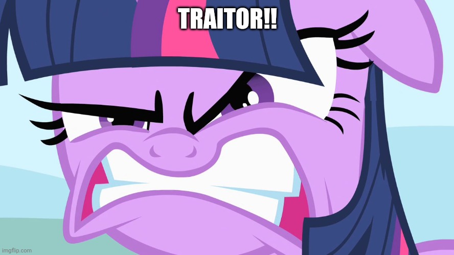 ANGRY Twilight | TRAITOR!! | image tagged in angry twilight | made w/ Imgflip meme maker