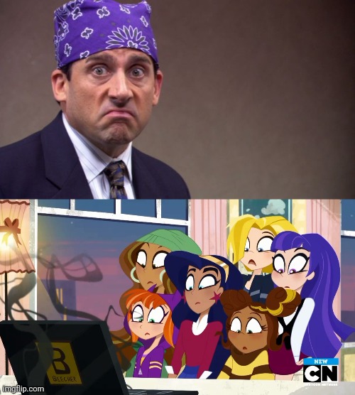 Dc superhero girls Reacts to prison mike | image tagged in prison mike | made w/ Imgflip meme maker