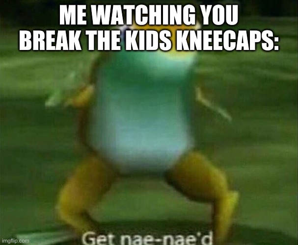 Get nae-nae'd | ME WATCHING YOU BREAK THE KIDS KNEECAPS: | image tagged in get nae-nae'd | made w/ Imgflip meme maker