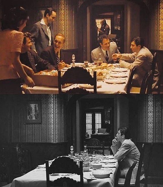 Godfather table scene Blank Meme Template
