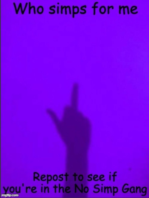 NO SIMP GANG GO BRRRRR | image tagged in idk | made w/ Imgflip meme maker