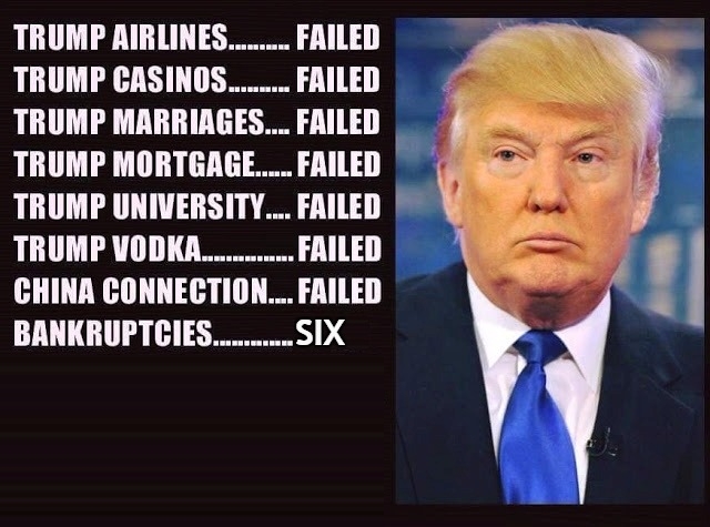 Trump failures before his failed presidency Blank Meme Template