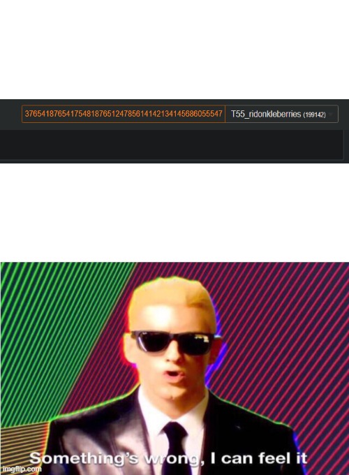 Uh oh | image tagged in blank white template,something s wrong,barney will eat all of your delectable biscuits,eminem,imgflip,notifications | made w/ Imgflip meme maker