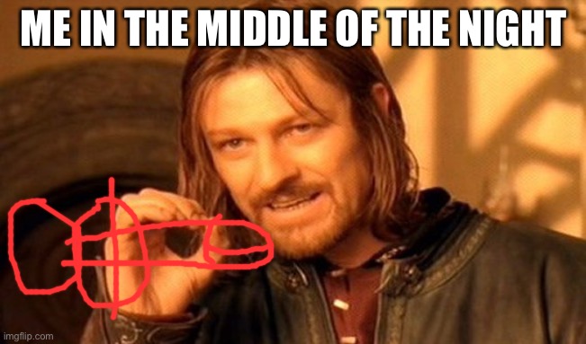 One Does Not Simply Meme | ME IN THE MIDDLE OF THE NIGHT | image tagged in memes,one does not simply | made w/ Imgflip meme maker