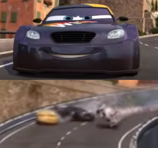 Cars 2 Italy Crash Blank Meme Template