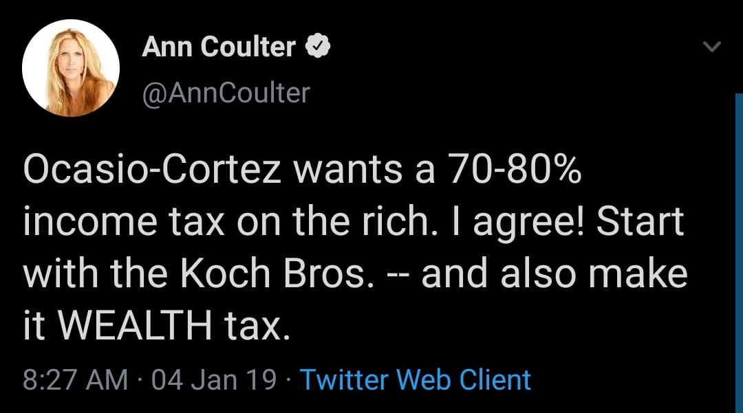 Ann Coulter wealth tax Blank Meme Template