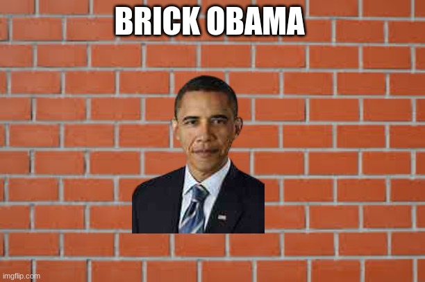 brick wall | BRICK OBAMA | image tagged in brick wall | made w/ Imgflip meme maker