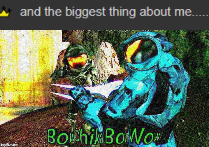 lmao- | image tagged in bow chika bow wow deep fried | made w/ Imgflip meme maker