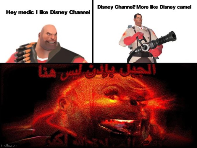 Medic no like disney | image tagged in tf2,tf2 heavy,tf2 medic | made w/ Imgflip meme maker