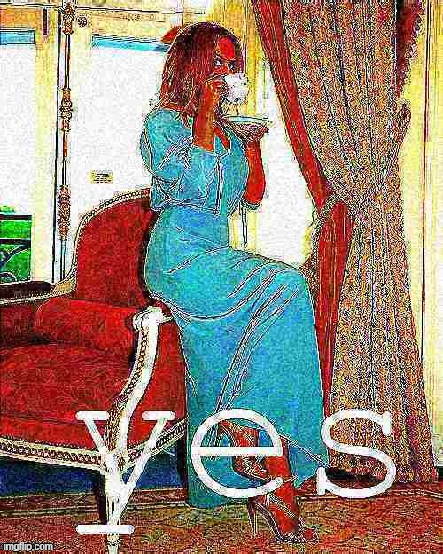 fun w/ new templates | image tagged in kylie yes deep-fried 4,yes,deep fried,reactions,reaction,dress | made w/ Imgflip meme maker
