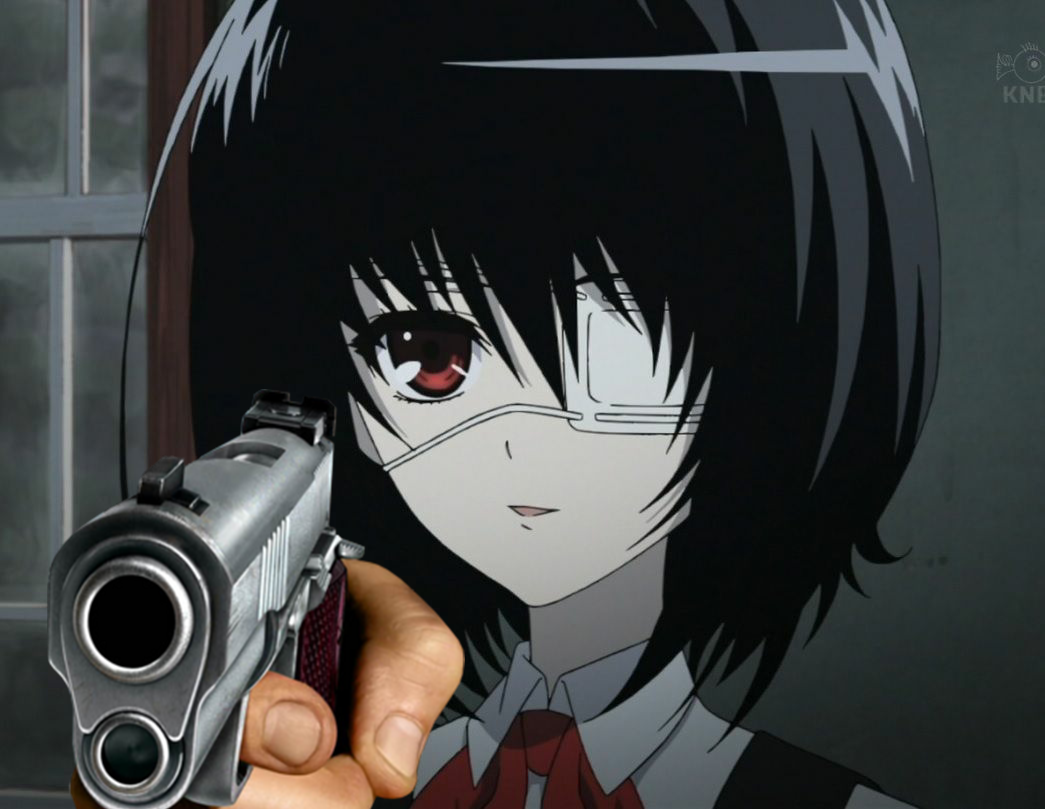 High Quality Misaki's Gun Blank Meme Template
