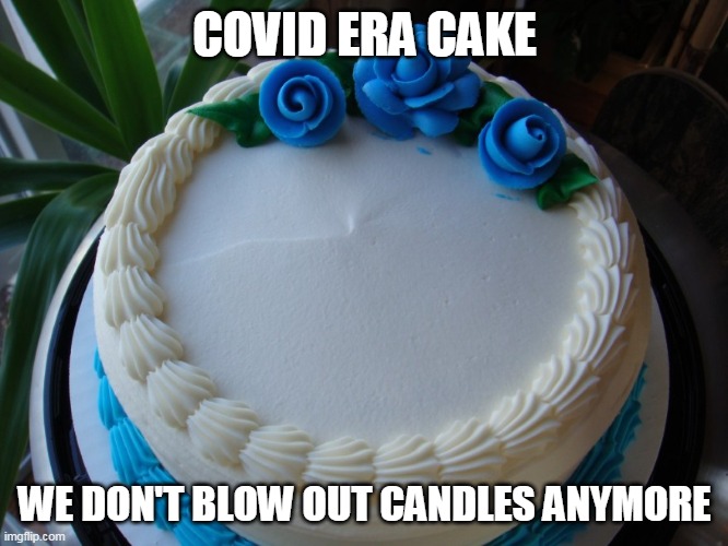 No need for candles | COVID ERA CAKE; WE DON'T BLOW OUT CANDLES ANYMORE | image tagged in sorry cake,covid-19,memes,candles | made w/ Imgflip meme maker