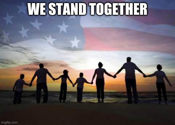 Stand together | WE STAND TOGETHER | image tagged in stand together | made w/ Imgflip meme maker