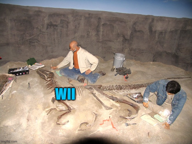 Fossilized philosoraptor | WII | image tagged in fossilized philosoraptor | made w/ Imgflip meme maker