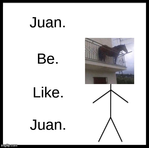 Juan | Juan. Be. Like. Juan. | image tagged in memes,be like bill,juan | made w/ Imgflip meme maker