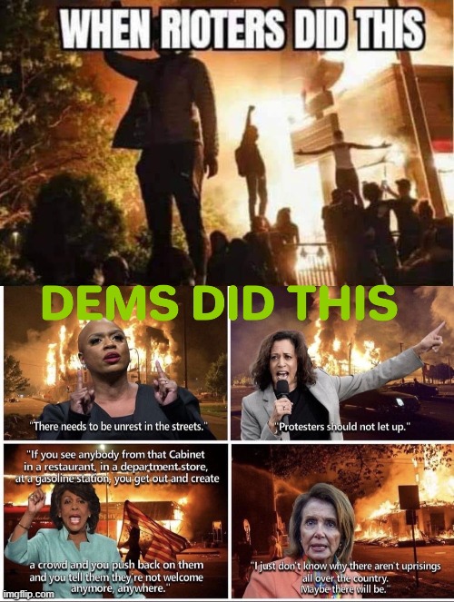 When Rioters Did This, DEMS Did This. SO SPARE ME YOUR BULLSH*T | image tagged in dems | made w/ Imgflip meme maker
