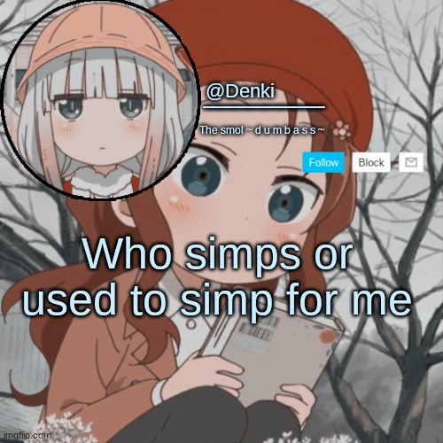 Hopefully no one | Who simps or used to simp for me | image tagged in a n n o u n c e | made w/ Imgflip meme maker